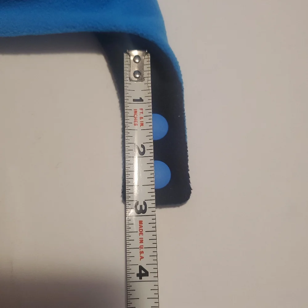 Patagonia Kids Winter Hat size 0-3 months Blue Chin Snap Synchilla Fleece